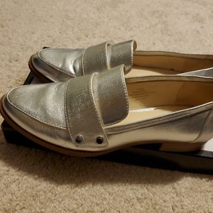 Nine west Silver loafers 7.5